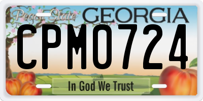 GA license plate CPM0724