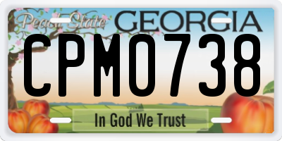 GA license plate CPM0738