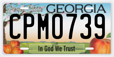 GA license plate CPM0739