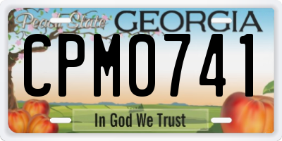 GA license plate CPM0741