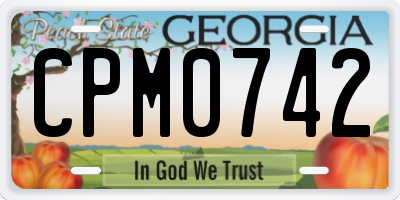 GA license plate CPM0742