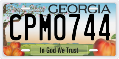 GA license plate CPM0744