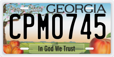 GA license plate CPM0745