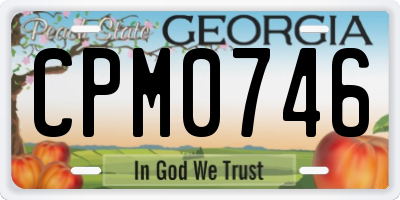 GA license plate CPM0746