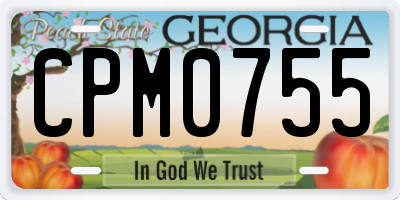 GA license plate CPM0755