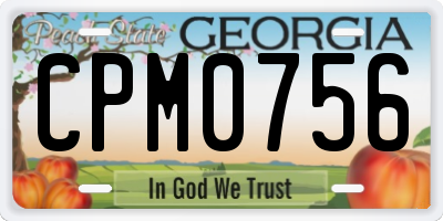 GA license plate CPM0756