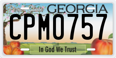 GA license plate CPM0757