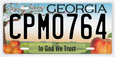 GA license plate CPM0764