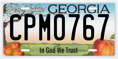 GA license plate CPM0767