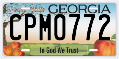 GA license plate CPM0772
