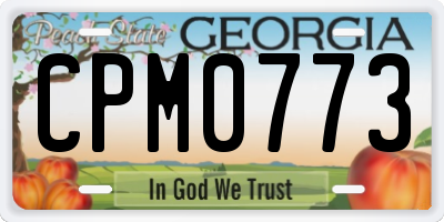 GA license plate CPM0773