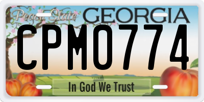 GA license plate CPM0774