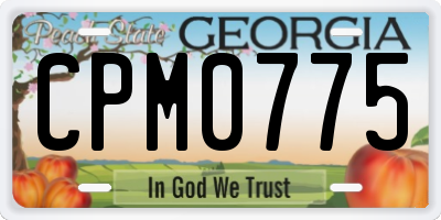 GA license plate CPM0775