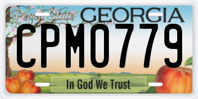 GA license plate CPM0779
