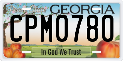 GA license plate CPM0780