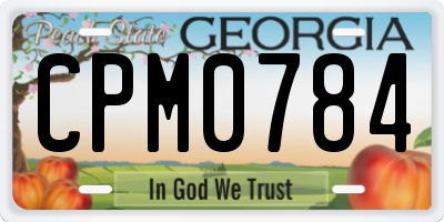 GA license plate CPM0784