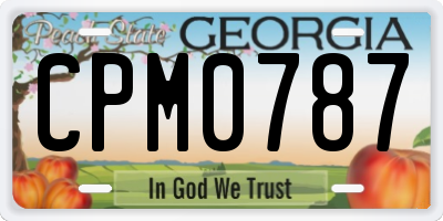 GA license plate CPM0787