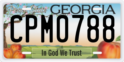 GA license plate CPM0788