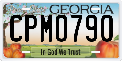 GA license plate CPM0790