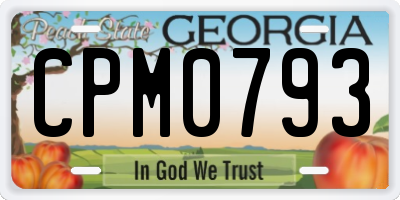 GA license plate CPM0793