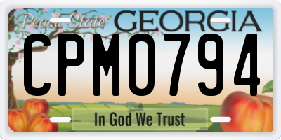 GA license plate CPM0794