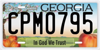 GA license plate CPM0795