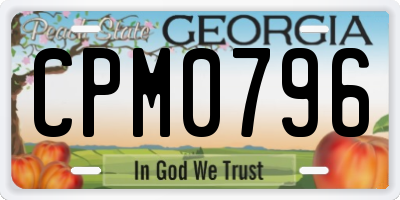 GA license plate CPM0796