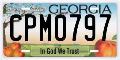 GA license plate CPM0797