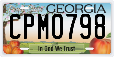 GA license plate CPM0798