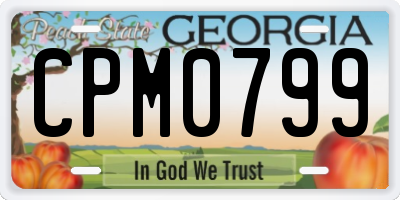 GA license plate CPM0799