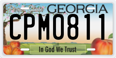 GA license plate CPM0811