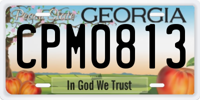 GA license plate CPM0813