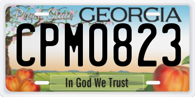 GA license plate CPM0823