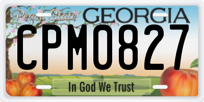 GA license plate CPM0827