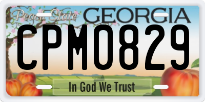 GA license plate CPM0829