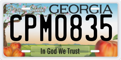 GA license plate CPM0835