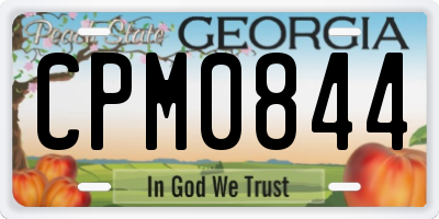 GA license plate CPM0844