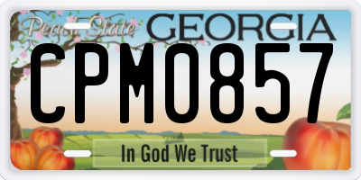 GA license plate CPM0857