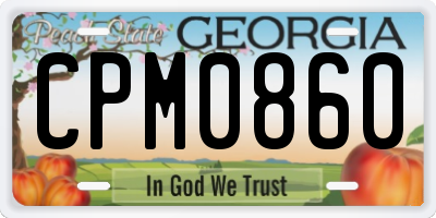 GA license plate CPM0860