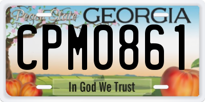 GA license plate CPM0861