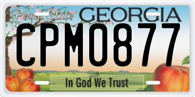 GA license plate CPM0877
