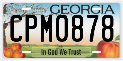 GA license plate CPM0878