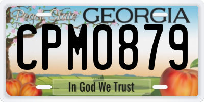 GA license plate CPM0879