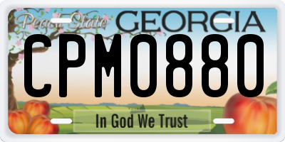 GA license plate CPM0880