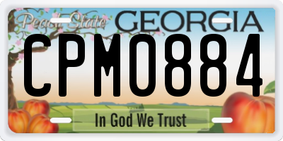 GA license plate CPM0884