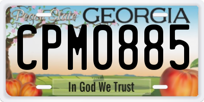 GA license plate CPM0885