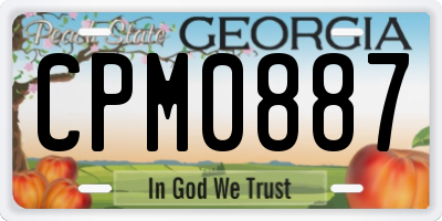 GA license plate CPM0887