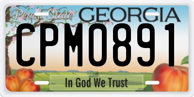 GA license plate CPM0891