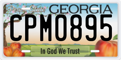 GA license plate CPM0895