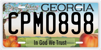GA license plate CPM0898